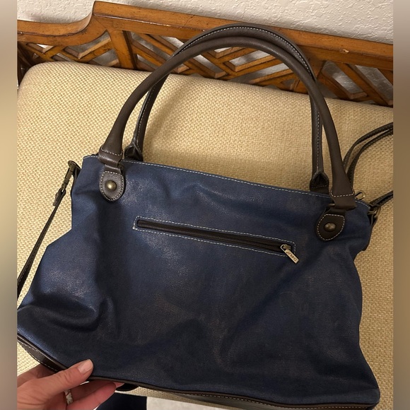 CHALA Origami Denim Blue Shoulder Bag - Picture 3 of 4